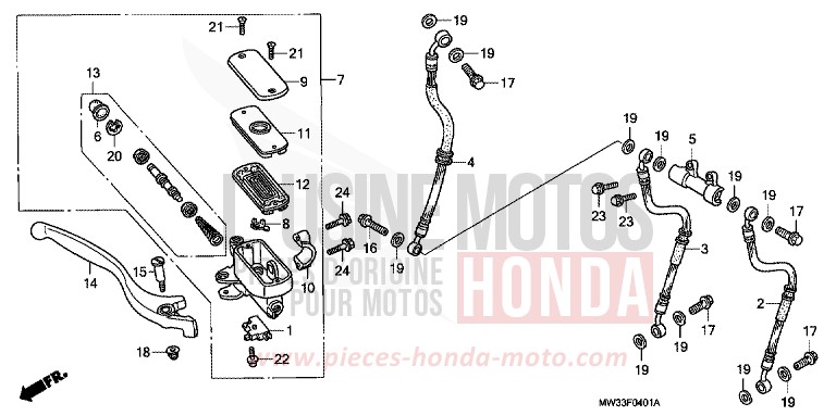 VORDERRADBREMSE (CB750F2) von CB1300 Super Bold'or ABS CANDY GLORY RED-U (R101) von 1992